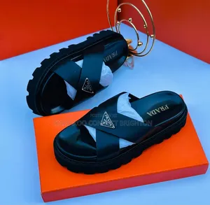 Black Chunky Lug Sandal