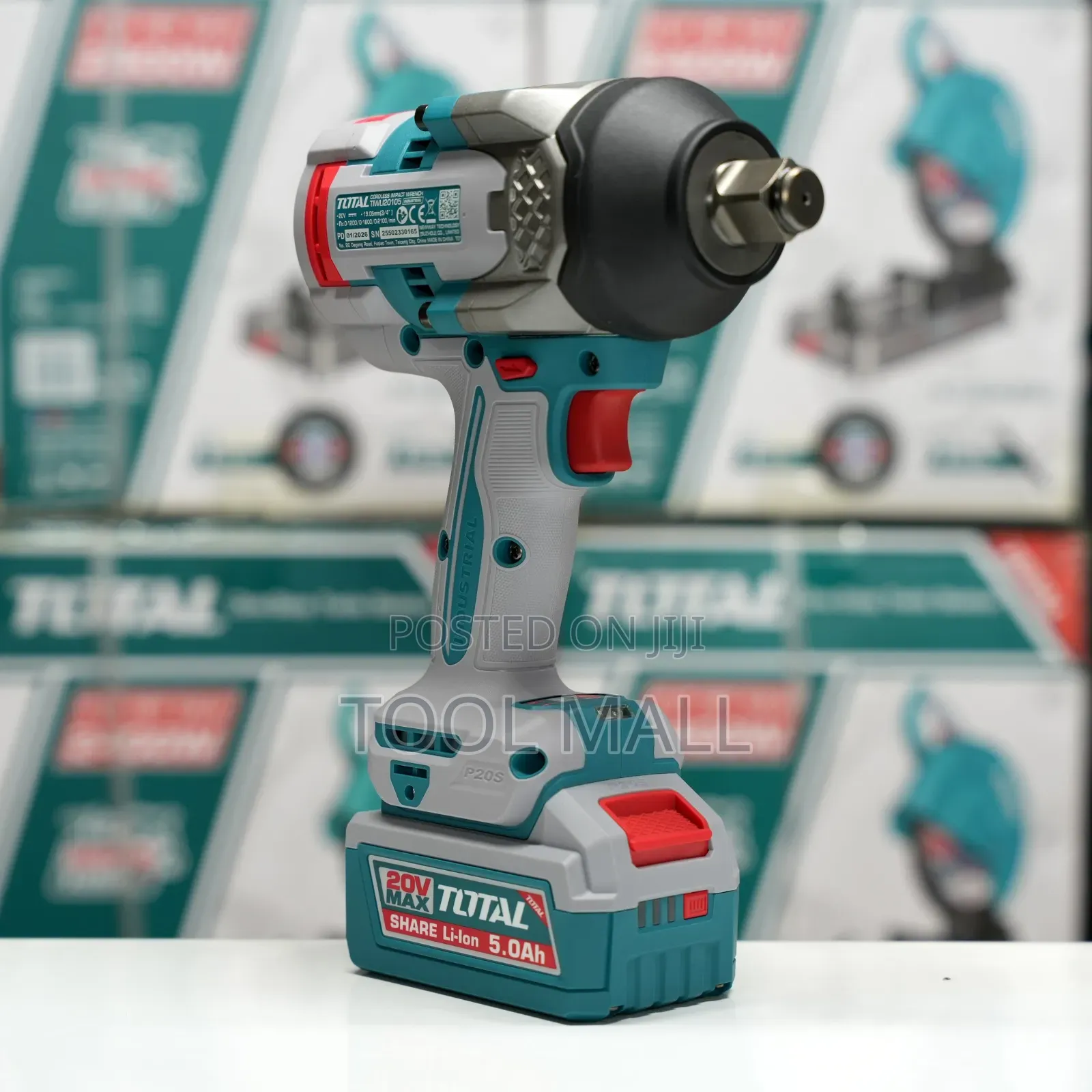 Total Cordless Impact Wrench 20V, 1050Nm Heavy Duty (TIWLI20105)