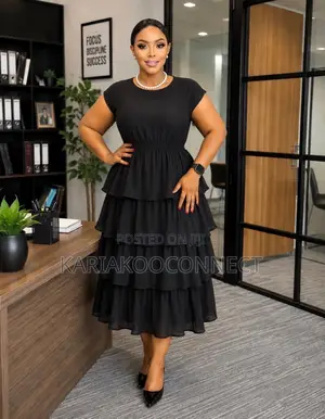 Tiered Ruffle Midi Dress
