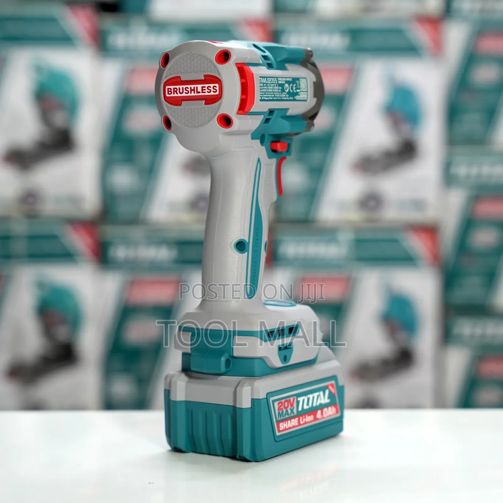 Total Cordless Impact Wrench 20V, 550Nm (TIWLI2055)