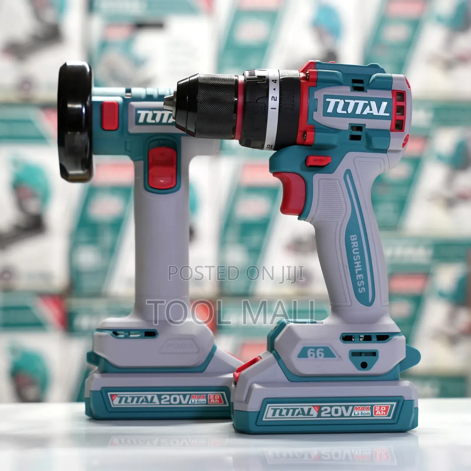 Total Cordless 2pc Combo Kt: Mini Cut-Off Tool+Impact Drill TCKLI20255