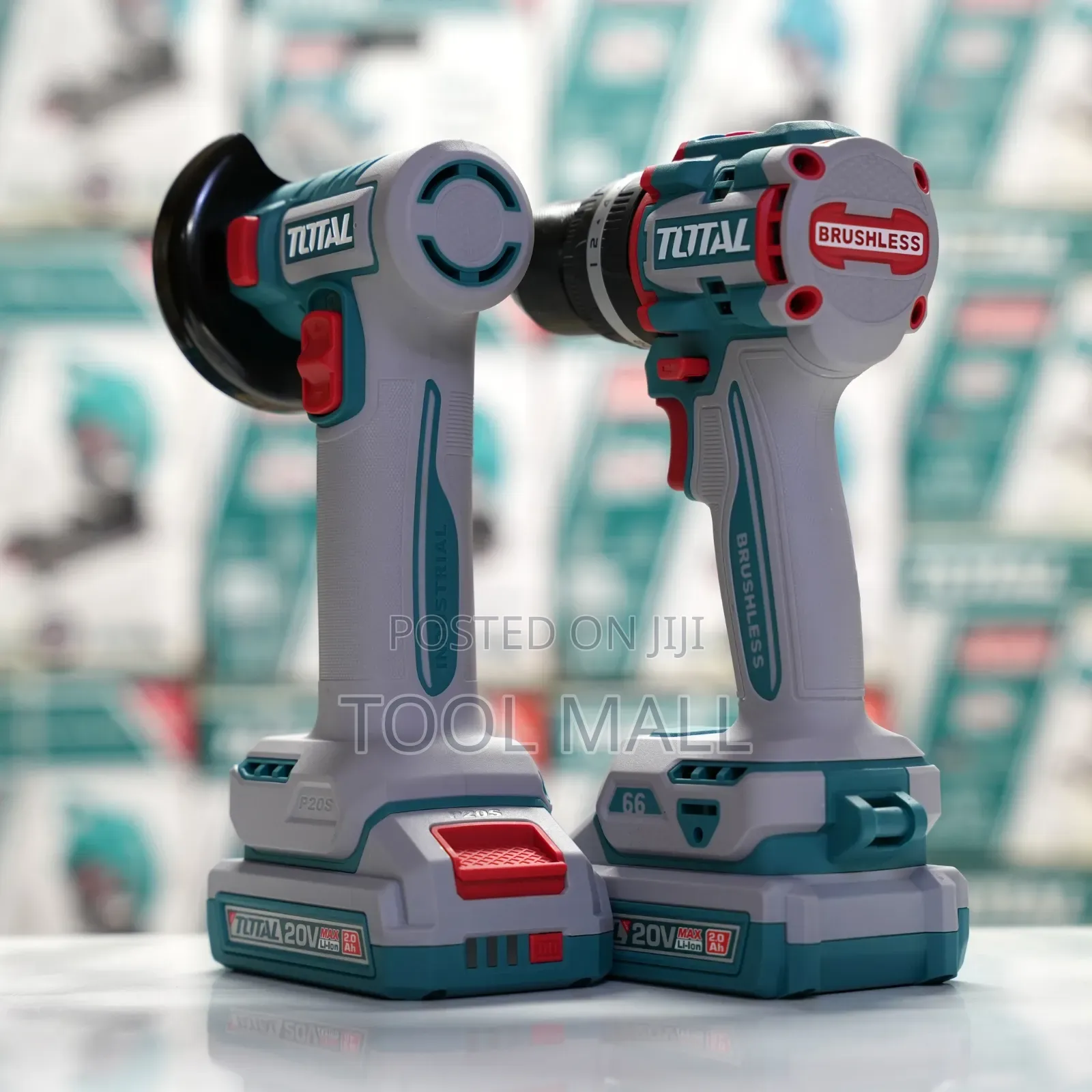Total Cordless 2pc Combo Kt: Mini Cut-Off Tool+Impact Drill TCKLI20255