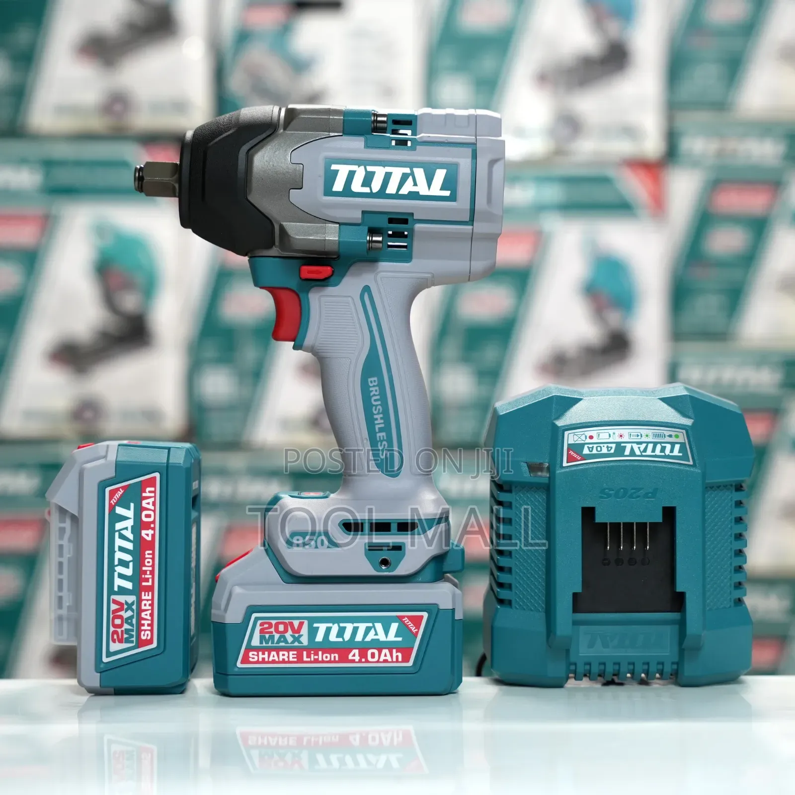 Total Cordless Impact Wrench 20V, 850Nm (TIWLI2085)