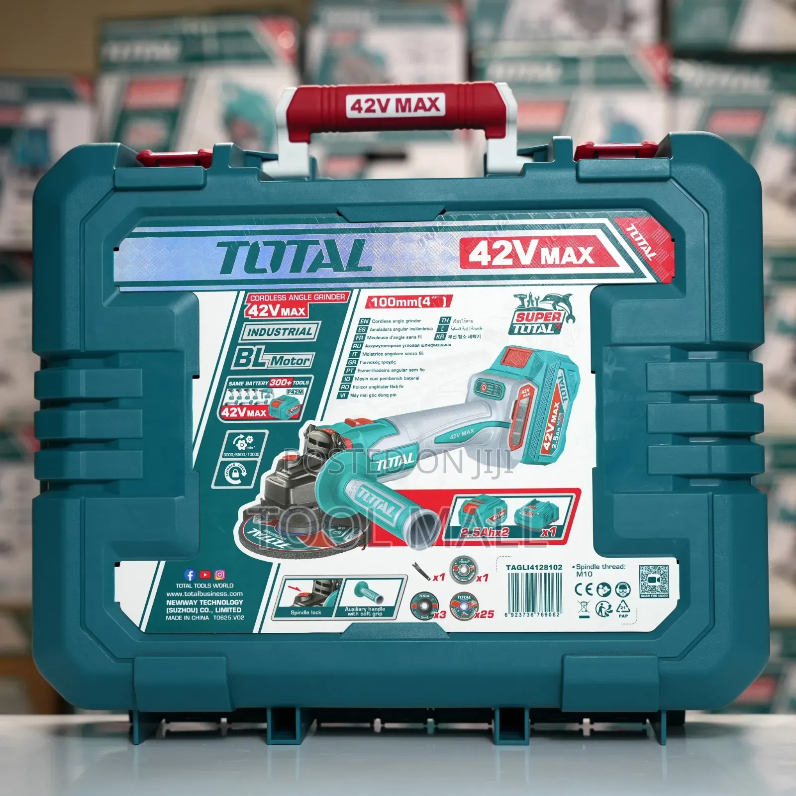 Total Cordless Angle Grinder 42V MAX, 100mm/4" (TAGLI)