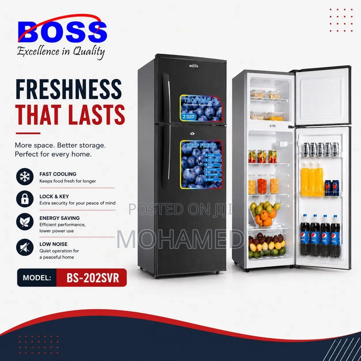 Boss Refrigerator Bs-202svr 