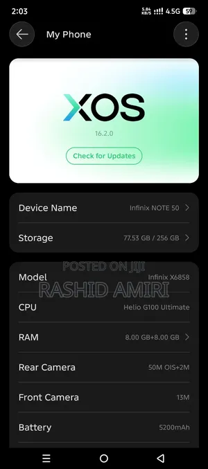 Infinix Note 50s 256 GB Black