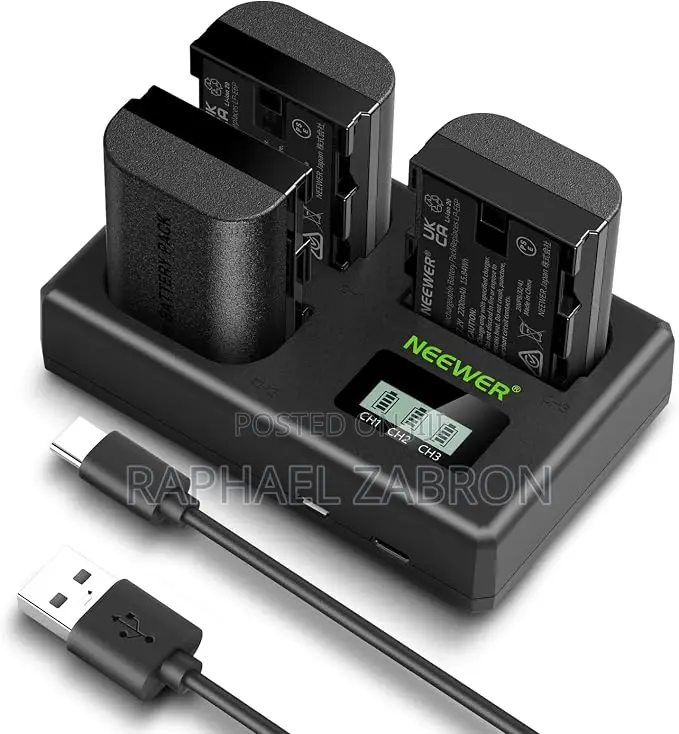 NEEWER Battery Charger Set for LP-E6P/LP-E6NH/LP-E6N, 3 Pack Battery