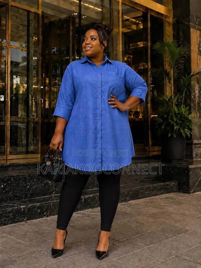 Oversized Longline Button-Down Shirt