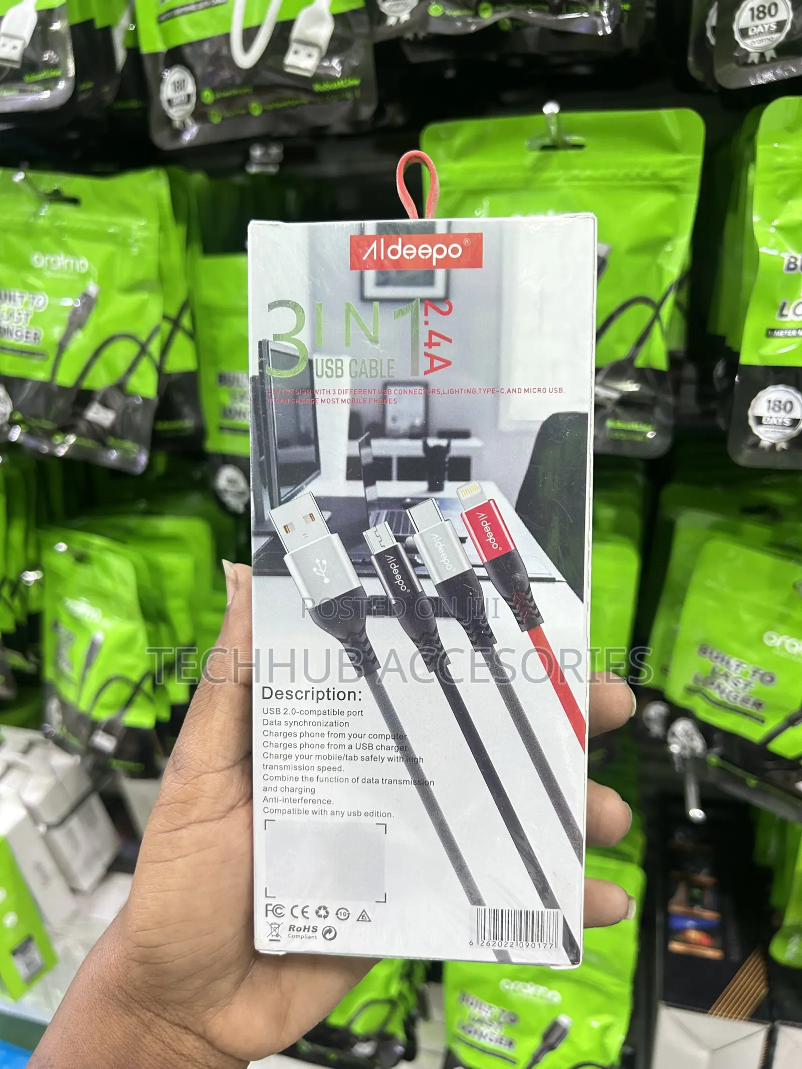 Aldeepo 3-in-1 USB Fast Charging Data Cable