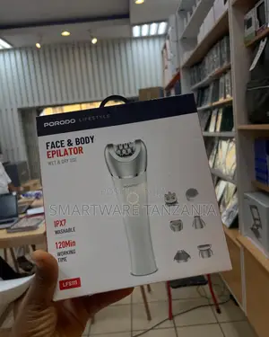Porodo Face Body Epilator, IPX7 Washable, 120 Min Working Time