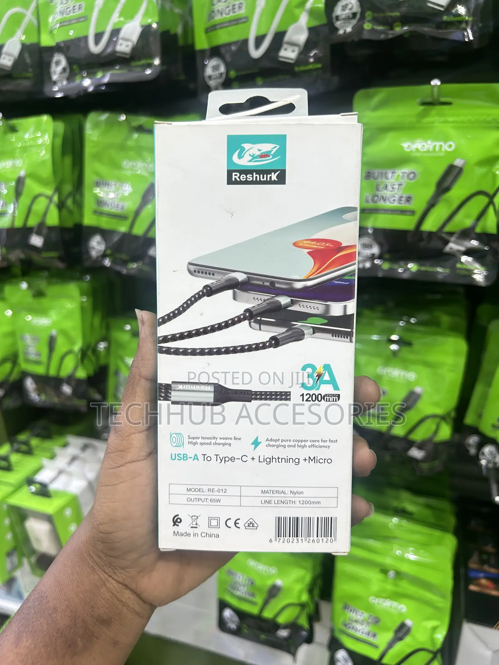Reshurk 3-in-1 USB Fast Charging Data Cable