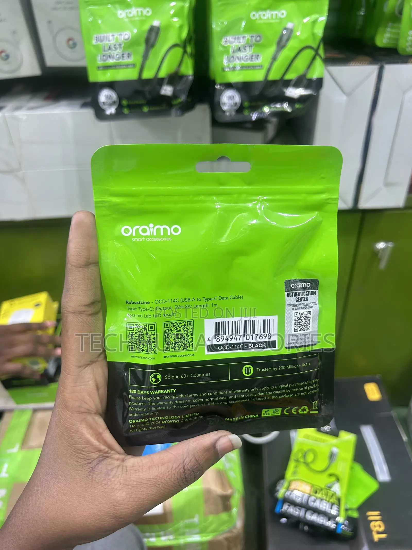 Oraimo RobustLine USB to Type-C Fast Charging Cable