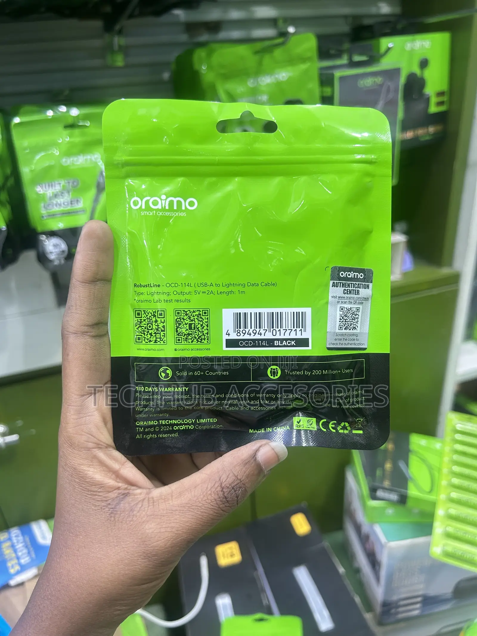 Oraimo USB to Lightning Fast Charging Cable