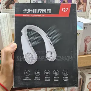 Q7 Leafless Hanging Neck Fan With LED Display, Ultra-Long Endurance