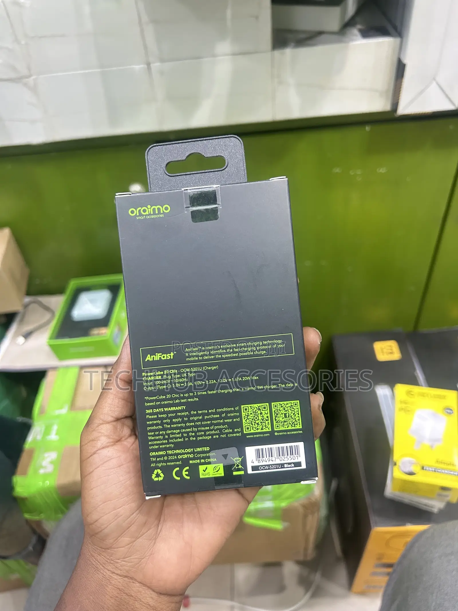 Oraimo PowerCube 20 Fast Charger Adapter