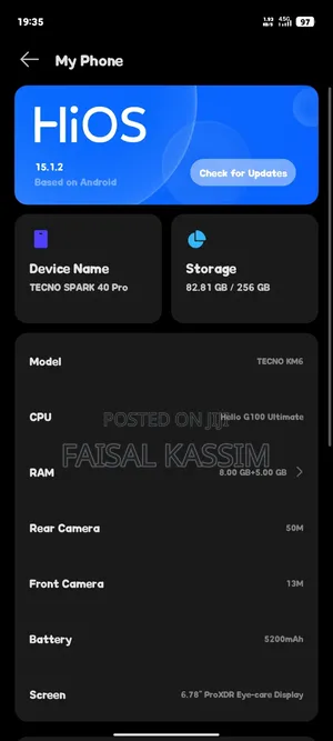 Tecno Spark 40 256 GB Blue