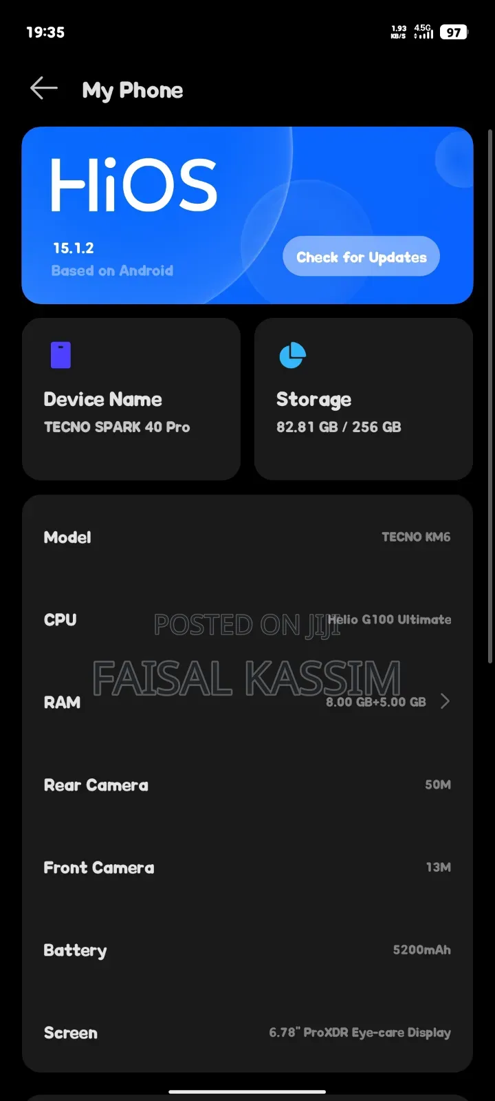 Tecno Spark 40 256 GB Blue