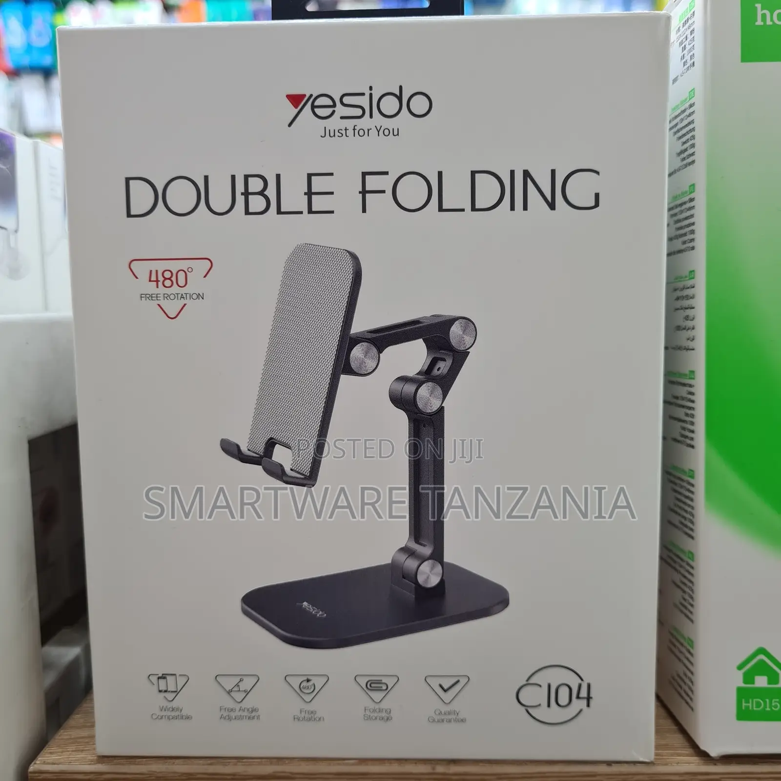 Yesido C104 Double Folding Mobile Phone Stand With 480-Degree Rotation