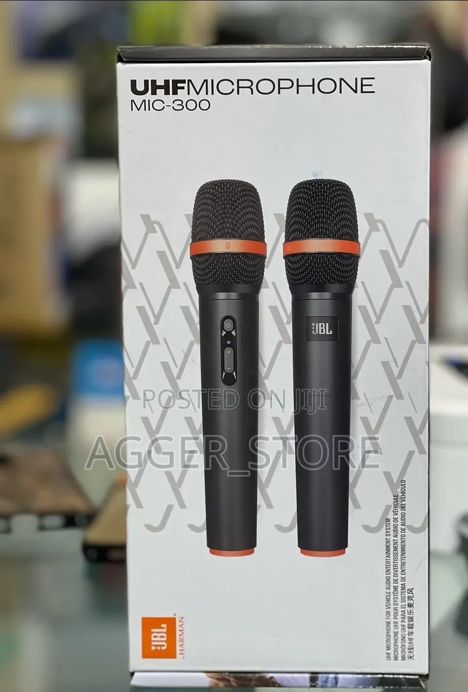 JBL UHF Microphone MIC-300 Dual-Channel Wireless Handheld Microphone