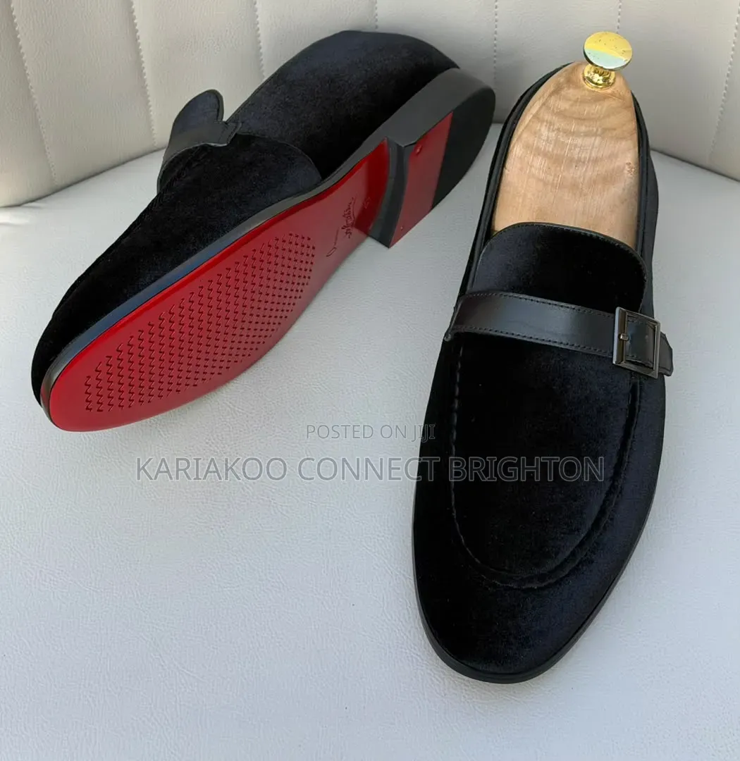 Velvet Monk Strap Loafers