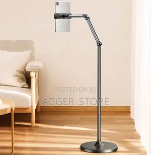 Adjustable 360°,1.6M Rotating Floor Stand for Smartphones and Tablets
