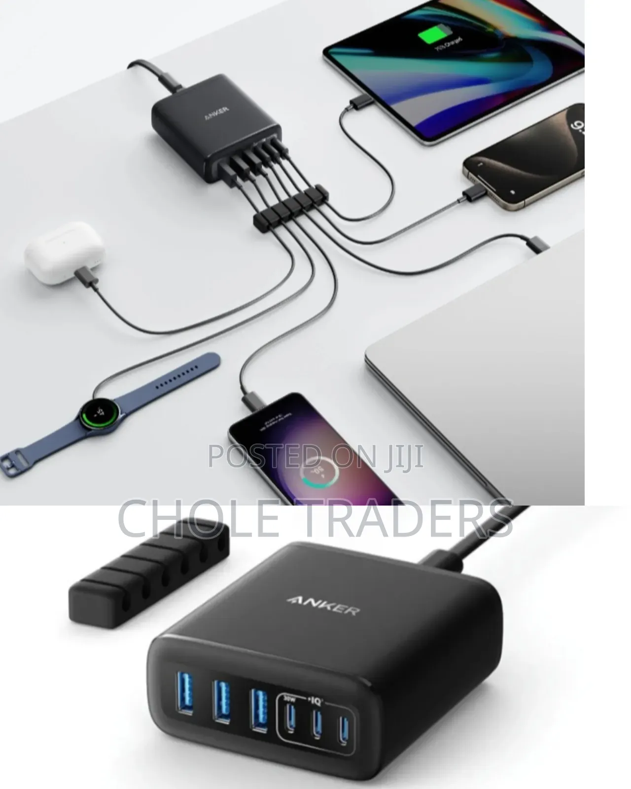 Anker 6 Ports Multi-Device Ultra Fast Charging (Anker Desktop Charger)