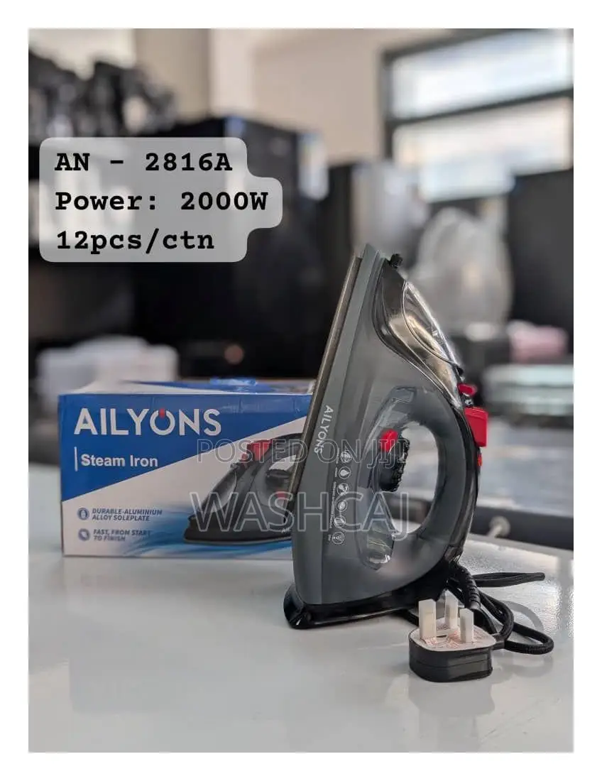 AILYONS AN-2816A 2000W Steam Iron With Durable Aluminium Alloy Solepla