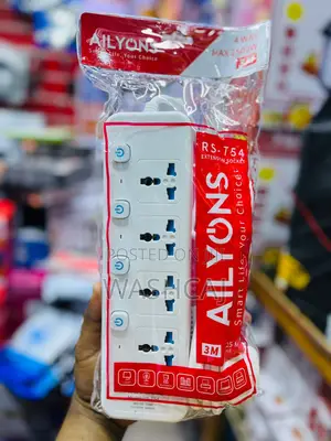 AILYONS RS-T54 4-Way Extension Socket With Individual Switches, 3M Cab