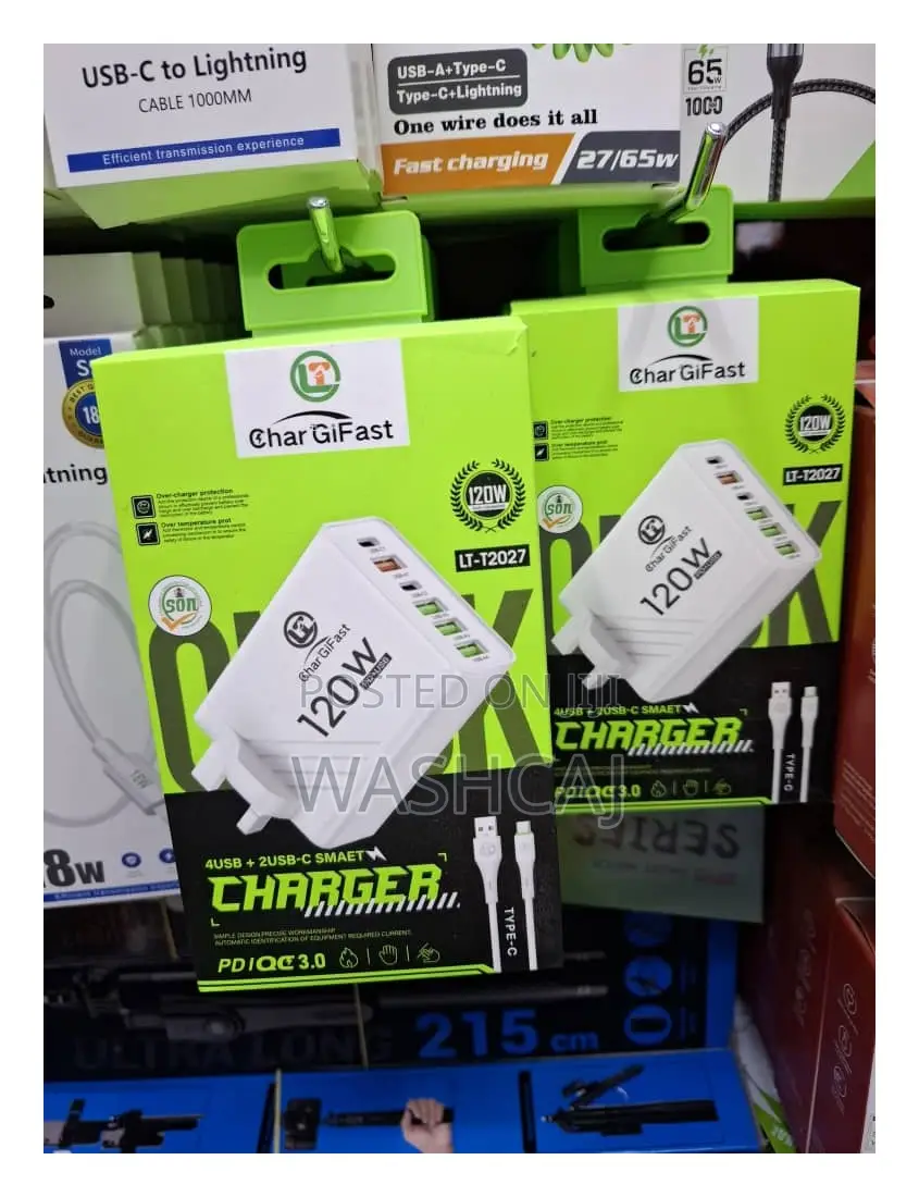 Char GiFast LT-T2027 120W 4usb+2usb-C Smart Charger