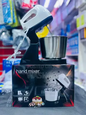 Generic Hand Mixer With Stand and Stainless Steel Bowl
