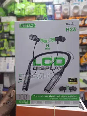 GERLAX H23 Dynamic Neckband Wireless Headset With Smart LCD Display