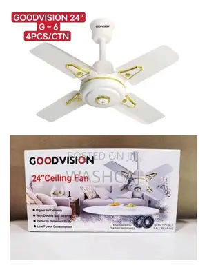 GOODVISION 24" G-6 Ceiling Fan With Double Ball Bearing