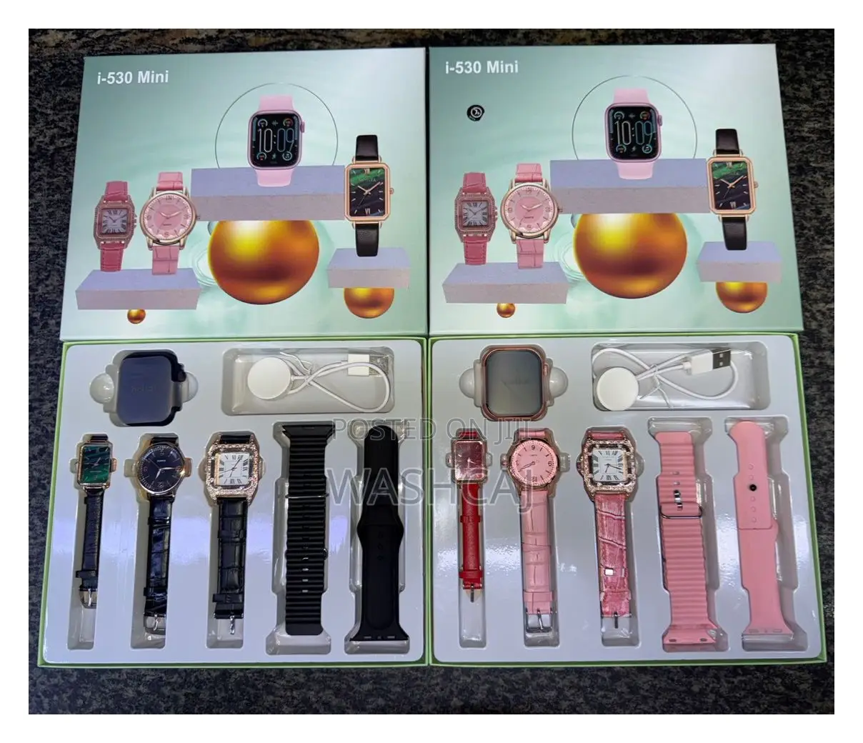 I-530 Mini Smart Watch With Interchangeable Straps and Analog Watches