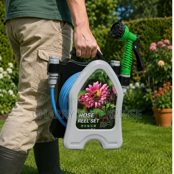 Portable 10m Garden Hose OR Vehicle/ Car Wash Hose Freestanding Stand