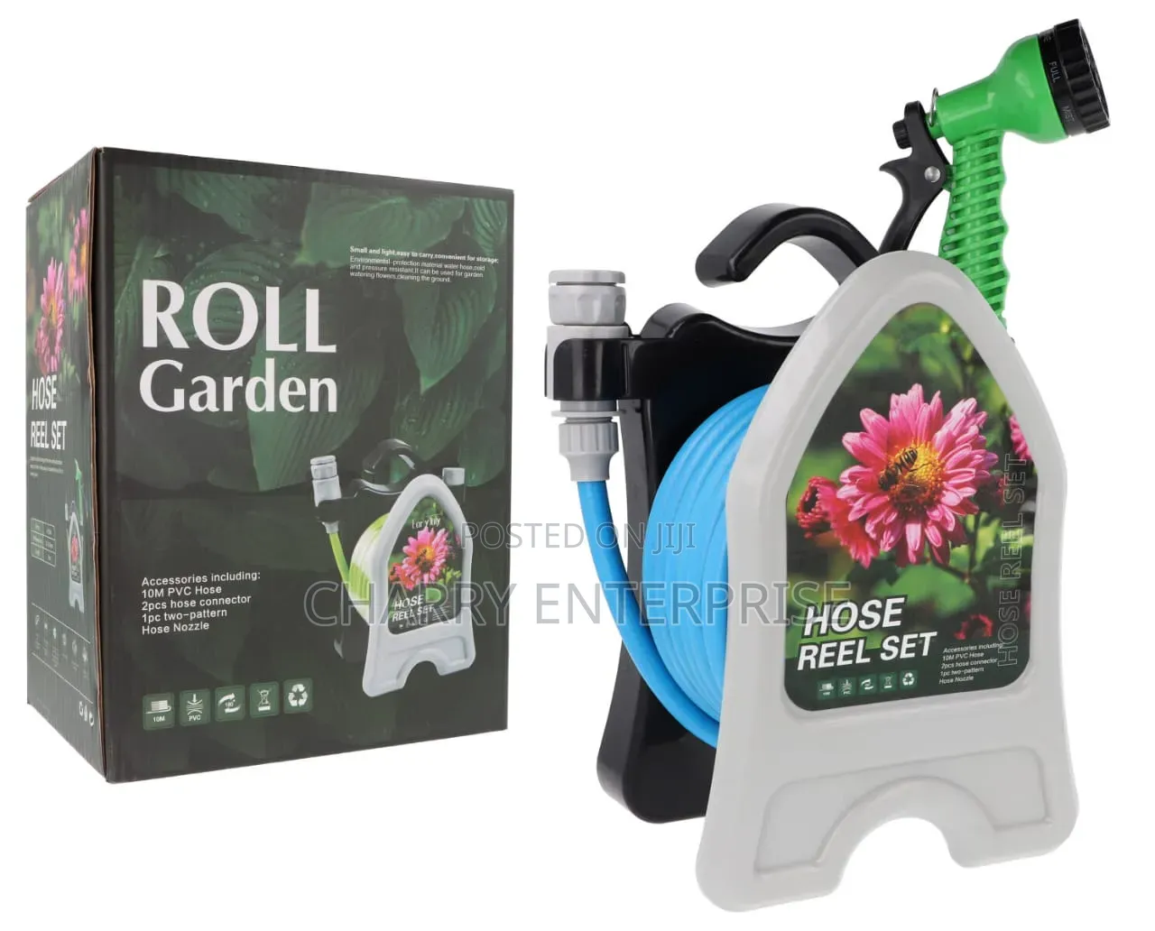 Portable 10m Garden Hose OR Vehicle/ Car Wash Hose Freestanding Stand