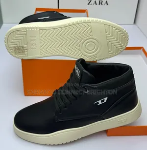 High Top Leather Sneakers Smart Clean