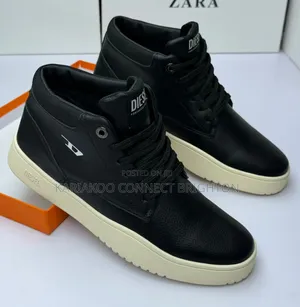High Top Leather Sneakers Smart Clean