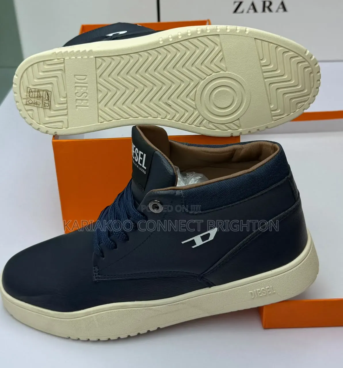 High Top Leather Sneakers Smart Clean