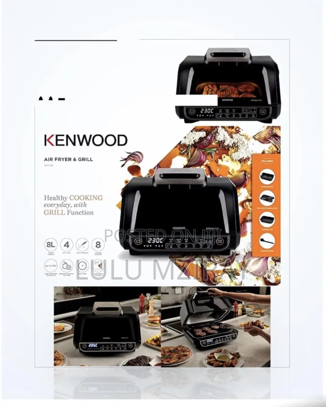 Airfryer 8L Digital Touch Screen 4 in 1