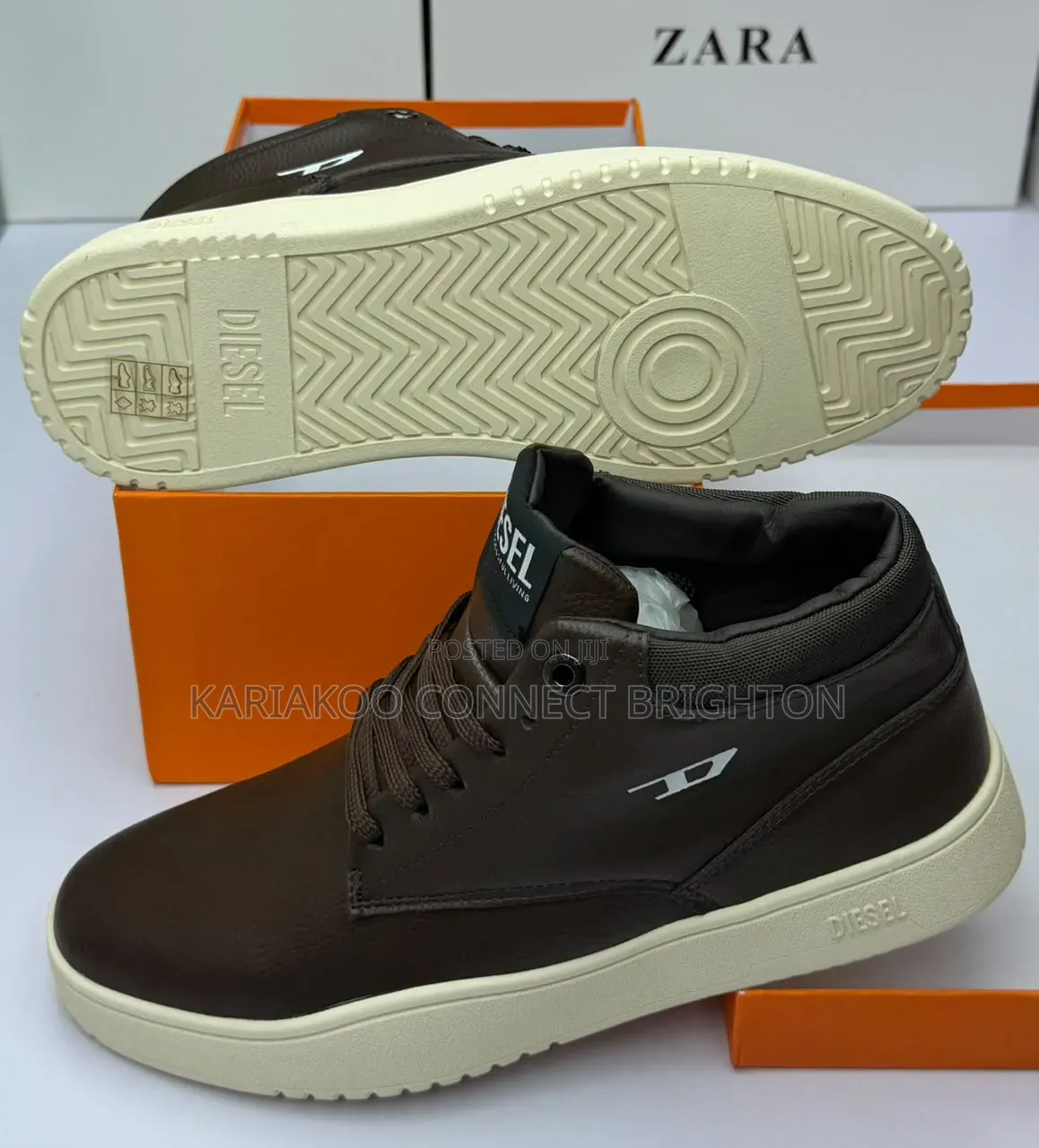 High Top Leather Sneakers Smart Clean