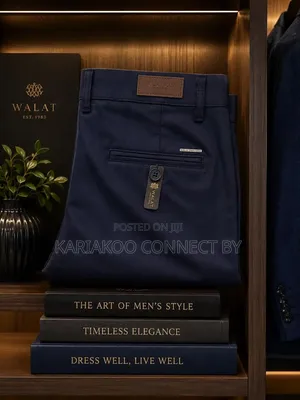 Premium WALAT Men's Cotton Chinos Dress Trousers