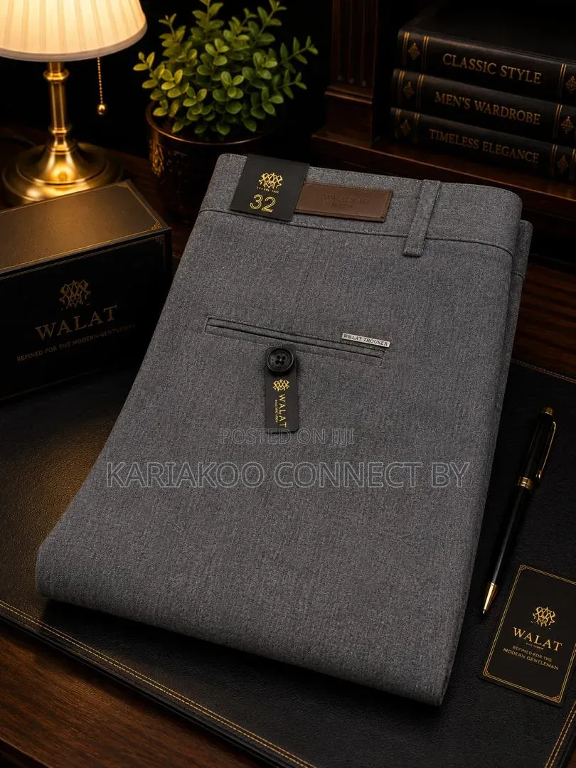Premium WALAT Men's Cotton Chinos Dress Trousers