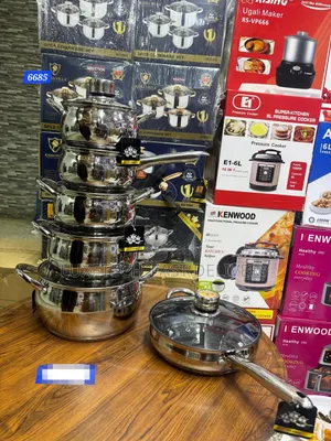 Kaisa Villa 12-Piece Stainless Steel Cookware Set (6 Sufuria + 6 Lids)