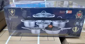 Kaisa Villa 12pc Set Stainless Steel Cookware 9-Layers With Frying Pan