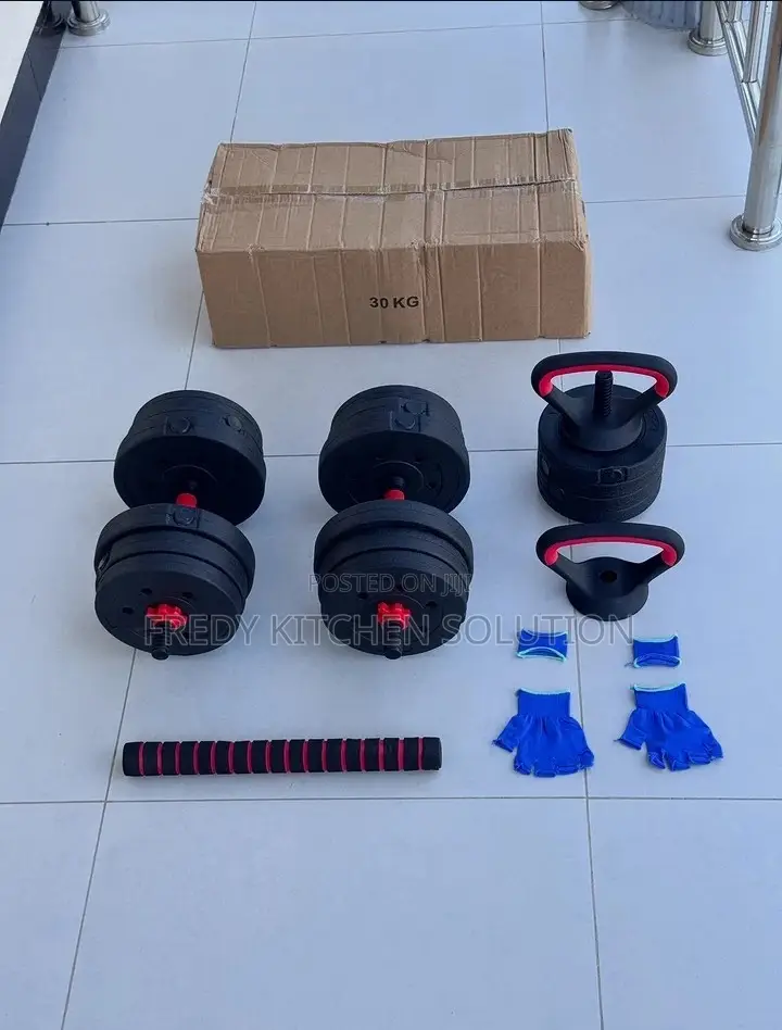30kg Dumbbell Set With Connector, Kettlebell Push Up Board