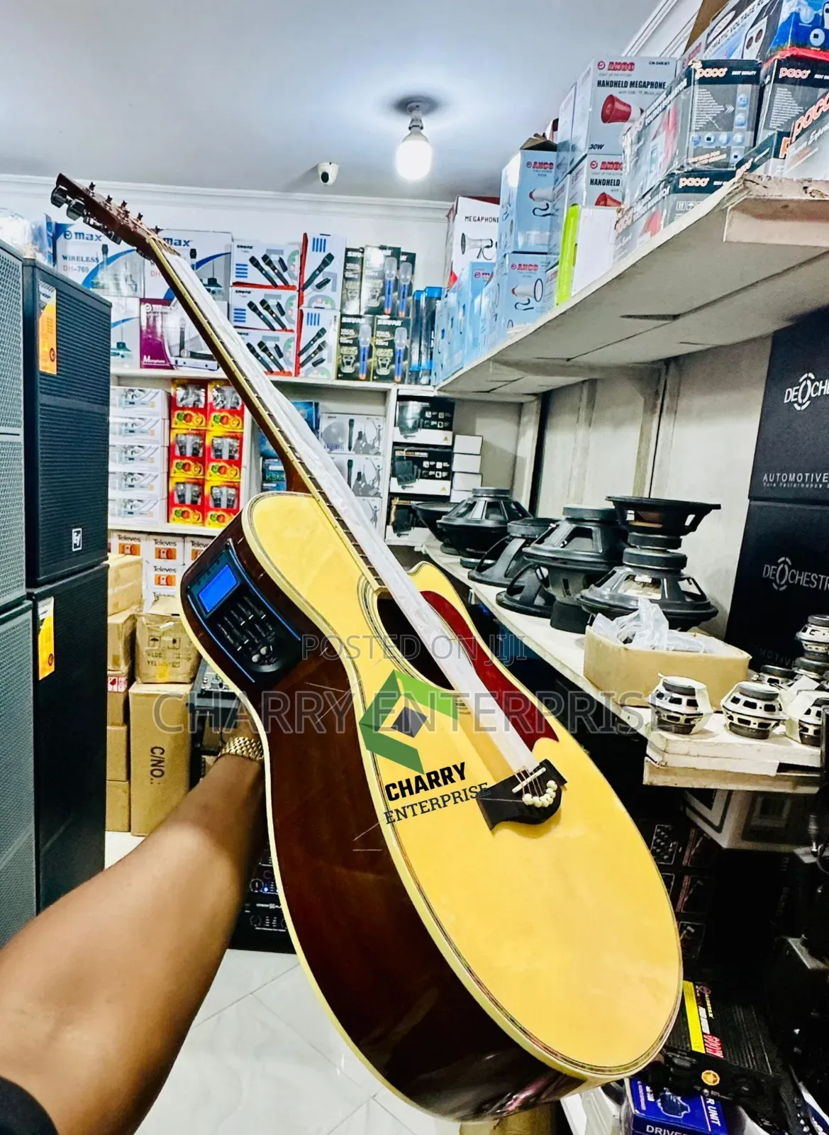 Galaton Electric Guitar Ya Umeme Display Screen Amplifier Functions