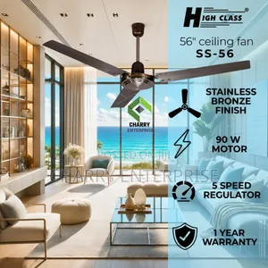HIGH CLASS Ceiling Fan 3 Blades Size 56" BRONZE 90W Pangaboi