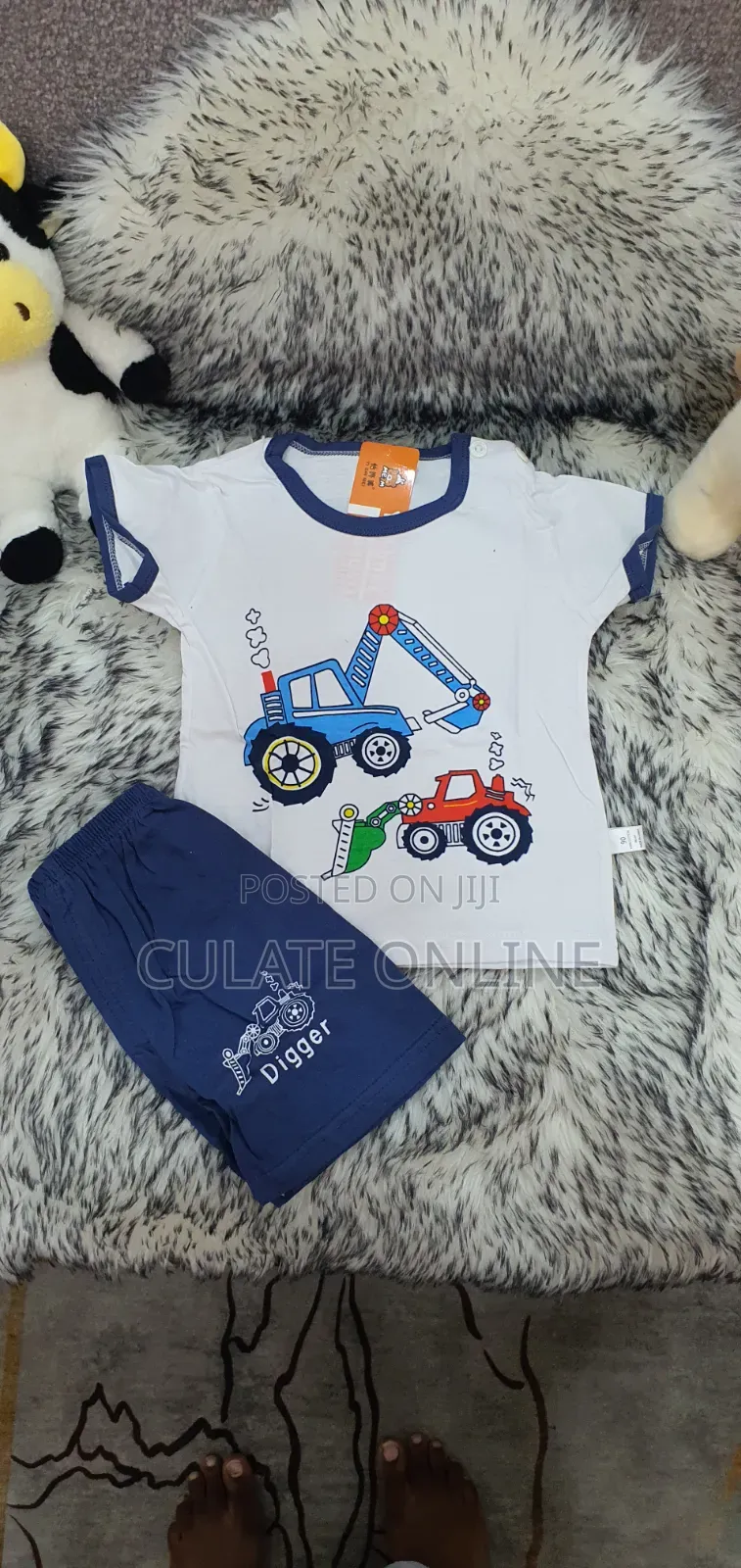2pcs Kids Casual Wear Set / Nguo Za Watoto Tshirt Na Kaptula