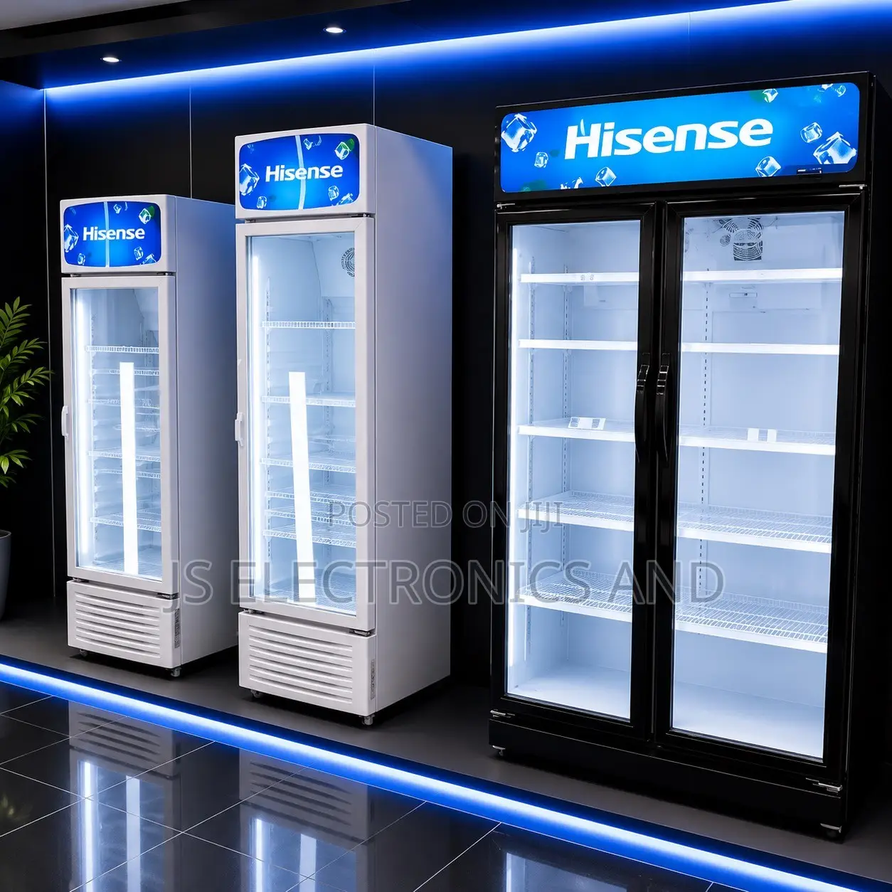 Hisense Fridge Showcase Display 282 Liter to 600 Liter Glass Door