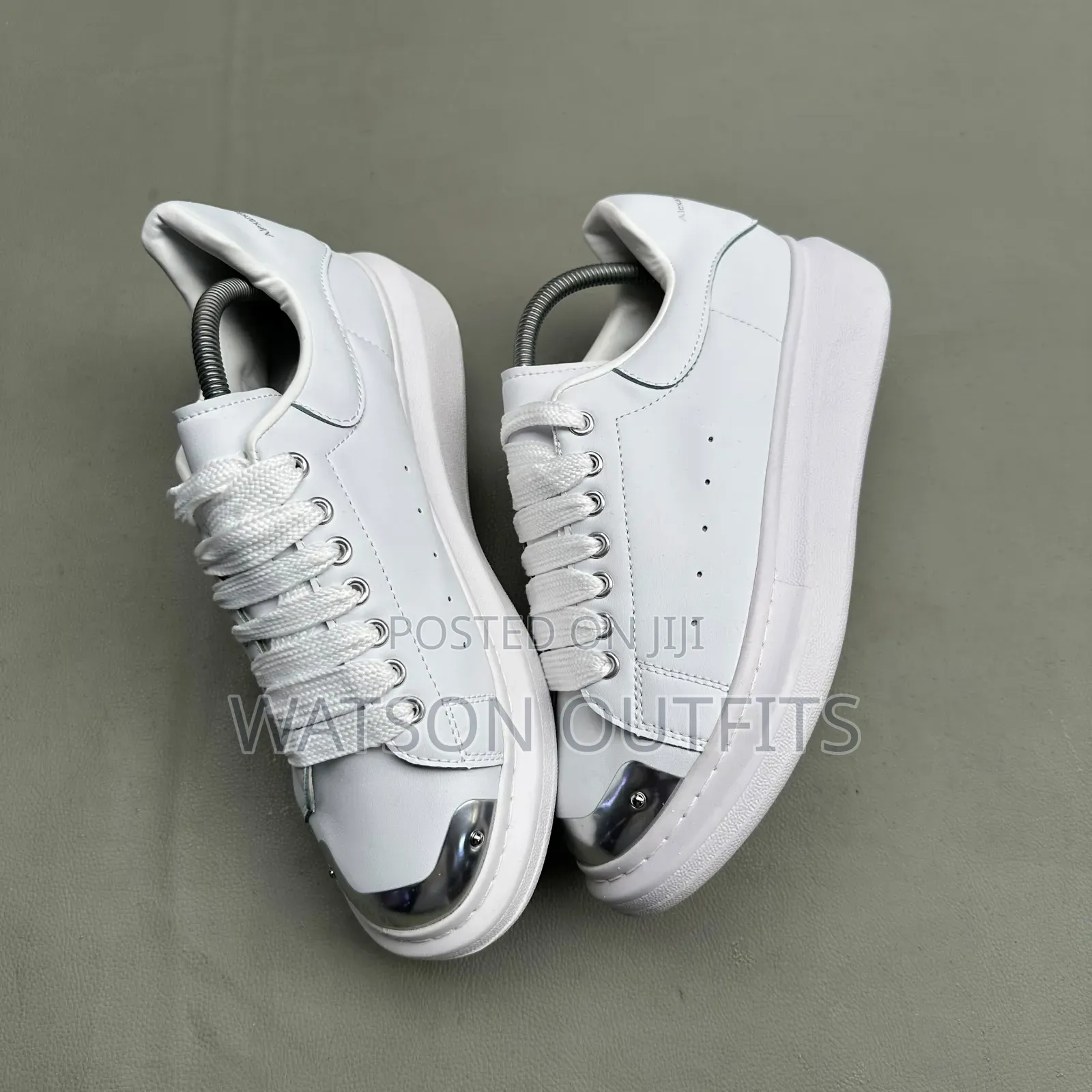 McQueen Brand 3 Colours Men's Leather Sneakers or Hot Shoes